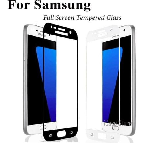 Full Cover Tempered Glass For Samsung Galaxy A3 A5 A7 2017 J5 J7 J3 2016 J5 Prime S6 S7 C5 C7 A8 Screen Protector Toughened Film