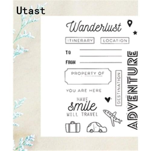 Adventure Travel Clear Silicone Stamps /Transparent Rubber Stamp for DIY Scrapbooking /Photo Album Decorative Craft Making