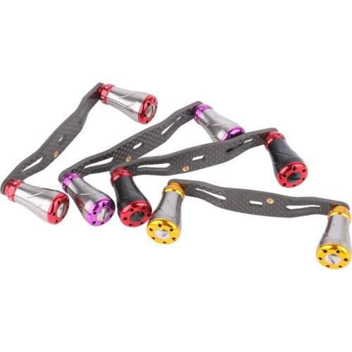 Fishing Reel Handle Modification Kit Metal Grip 85mm 95mm Carbon Rocker Arm Baitcast Accessories Gold Red Purple Fisher Fashion