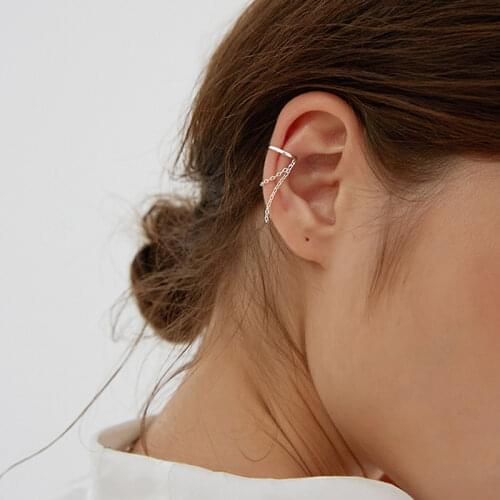 Hot No Pierced Ear Cuff Clip Chain Tassel Clip on Earrings For Women Korean Jewelry Femme New Earcuff Girl Gift