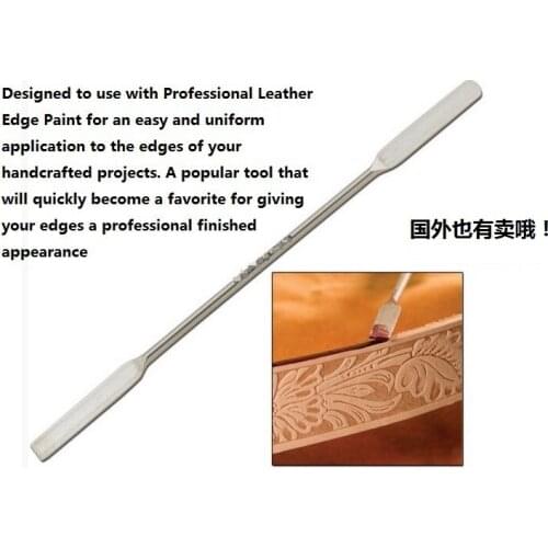 Convenient and Oil Saving Leather Craft Treatment Tool Concave Edge Oil Pen Rod Painting Accessories Repair Stainless Steel