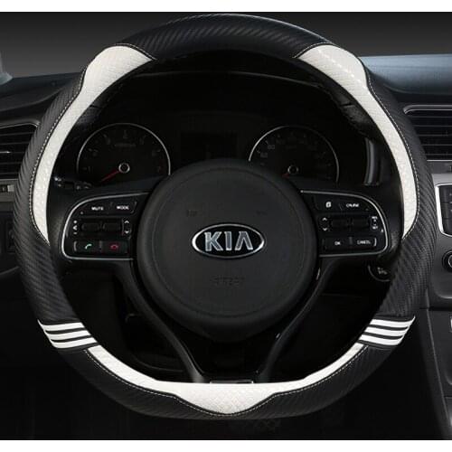 Leather Sport Car Steering Wheel Cover for Kia K2 K3 K4 K5 K3S KX1 KX3 KX5 KX7 Rio Soul Auto Accessories