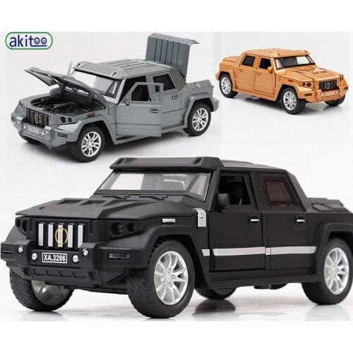 Akitoo Off-road alloy car suv simulation car model 1:32 sound and light pull back car model #2430
