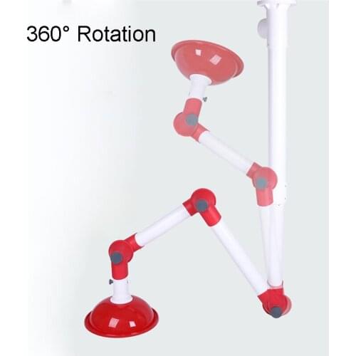 Air Smoke Exhaust Hood Laboratory Universal 360 Degree Rotation Suction Hood PP Exhaust Hood Three Sections Length 3.15m