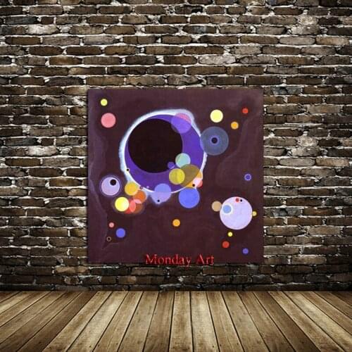 High Quality Wassily Kandinsky Art Canvas100% hand painted painting Poster Universe Wall Pictures For Living Room, Home Decor