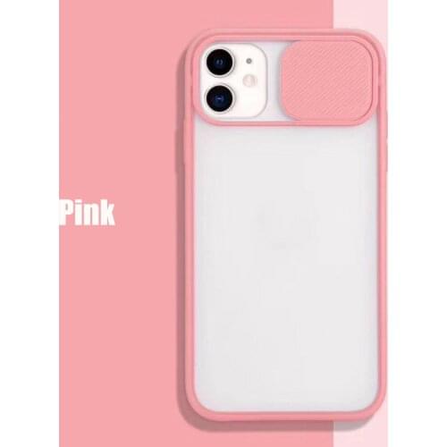 50pcs Candy Sliding Lens Camera Protection Hard Acrylic Soft TPU Case Cover For iPhone 12 Mini 11 Pro Max XS XR X 8 7 6 Plus SE