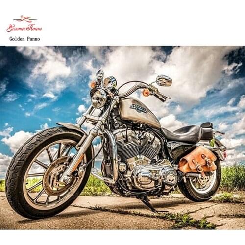 GOLDEN PANNO Diamond Painting Full Square 5D Diy Daimond Embroidery Diamant Mosaic Sale Displasy Broderie Diamant Motorcycle 02