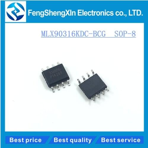 10pcs/lot New MLX90316KDC-BCG 316BCG SOP-8 Analog output 360 degree Angle sensor chip