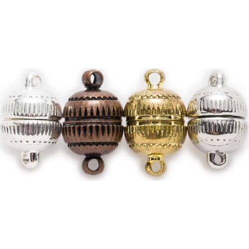 2 Sets Pumpkin Shaped Carving Magnetic Clasps Findings Jewelry Making For Women DIY Bracelets & Bangles 8-10mm