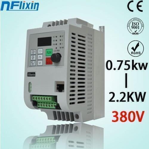 380V 0.75KW/1.5KW/2.2KW/4KW Mini VFD Variable Frequency Inverter for Motor Speed Control Converter