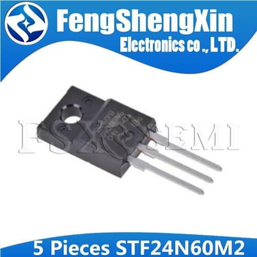 5pcs STF24N60M2 TO-220F 24N60M2 TO220F 24N60C3 STF24N60 24N60 24A 600V TO-220 Power MOSFET