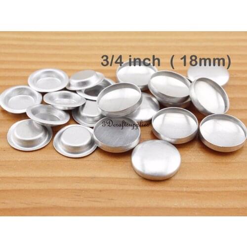 50 sets 3/4 inch (18mm ) Size 30 flat back glue on self cover buttons fabric cover buttons