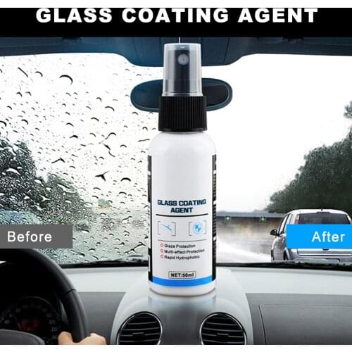 50ml Car Front Windshield Anti-Rain Agent Waterproof Rainproof Anit-fog Spray Car Rear-View Mirror Window Glass Coating Cleaning