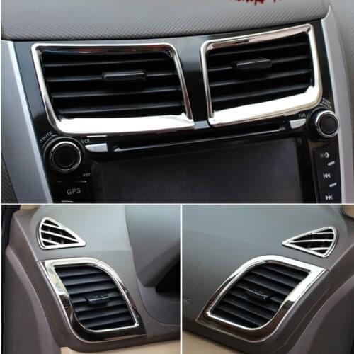 6 pcs. ABS Chrome for Hyundai Solaris Verna Accent sedan hatchback 2011-2015 air conditioning at the outlet