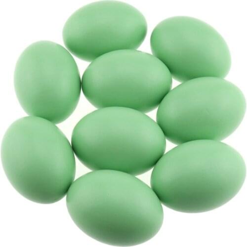 Gresorth 9pcs Artificial Wood Chicken Eggs Decoration Fake Food Kitchen Play Toy DIY Painted for Kids Children