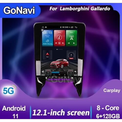 GoNavi Car Radio For Lamborghini Gallardo Telsa Android Stereo receiver Central Multimedia Player DVD Gps Navigation 2008-2012