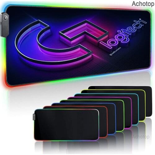 Logitech RGB Large Gaming Mouse Pad XXL LED Backlit Carpet Mause Pad Game Keyboard Mousepad PC Gamer Desk Mat Computer Mice Mat
