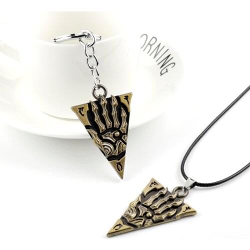 Amine Game The Elder Scrolls Morrowind Vintage Metal Leather Rope Chain Metal Pendant Necklaces Jewelry Gift For Women /Men