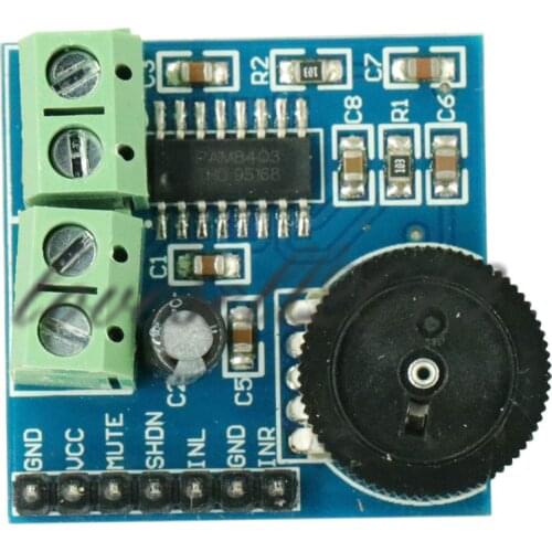 Mini PAM8403 two-channel Double Track Power Amplifier Module Volume Adjustment