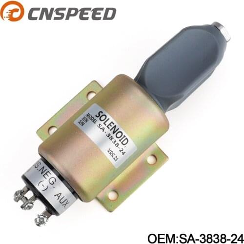 SA-3838-24 24V 3 Terminals Fuel Shutoff Stop Solenoid For Cummins