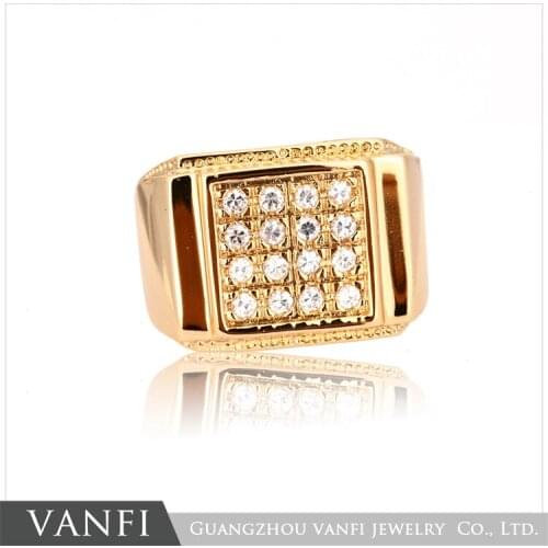 Fashion Wedding AAA Cubic Zirconia Gold Color Rings For Women Men Two Tone Ring Fashion Party Valentines Day Gift Jewelry