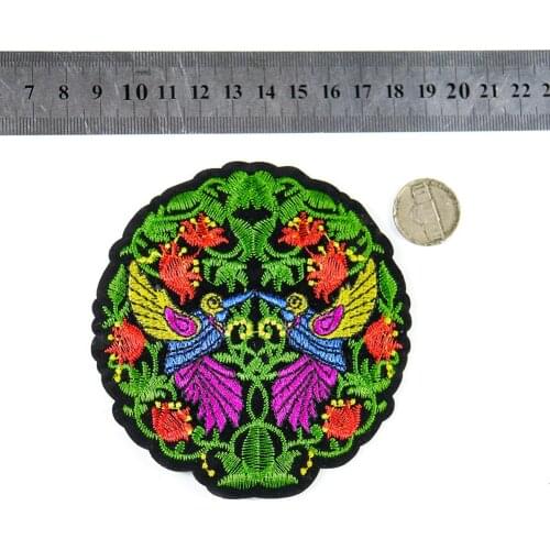 Forest plants All flowers bloom together Phoenix Patche DIY Decoration Clothes Stickers Iron On Appliques Clothing Accessories