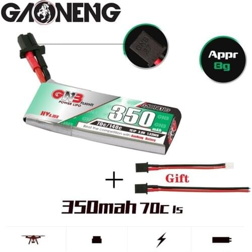 GNB Max 140C HV Lipo Battery 3.8V 350mAh 1S GNB27 Connector Plug for RC Racing Drone DIY Accessories Replacement Spare Parts
