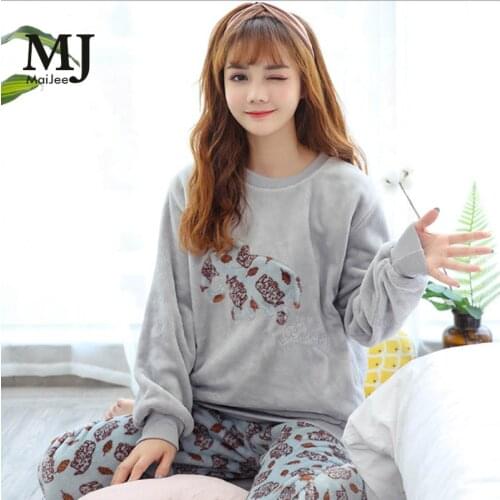 MJ038A Flannel Kigurumi Winter Pajama Pizama Damska Pijama De Animal Thick Pyjama Pijamas Mujer Pijama Feminino Pigiama Donna
