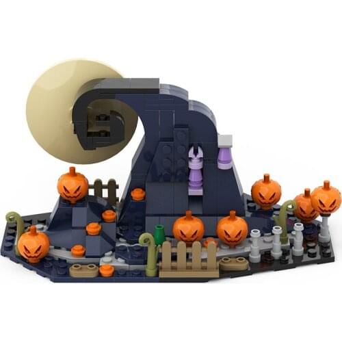 MOC Christmas Snow Scene Winter Wonderland Building Blocks Set Santa Cottage Snowman Pumpkin Elk Bricks Toys For Children Gifts