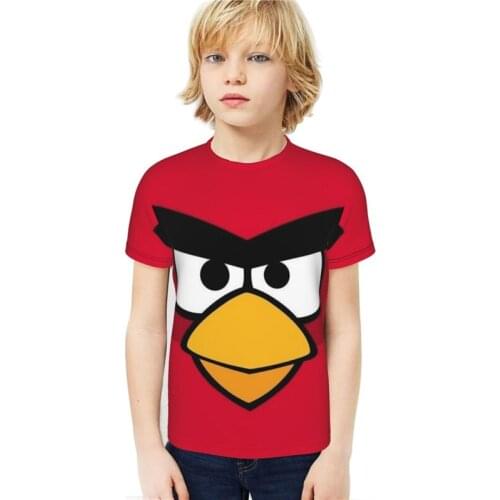 2021 New Fashion Boys and Girls T-Shirts 3D Printed Bird Casual Short Sleeved Childrens Cool Tee and Tops
