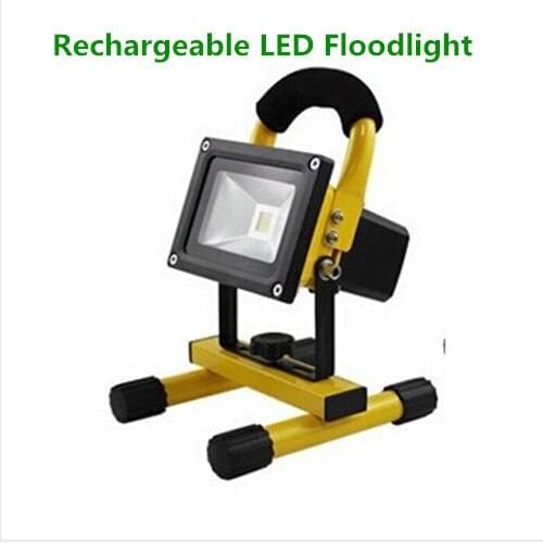 Best portable floodlight Led 10W Rechargeable flood light wateproof whie flashlight For outside Camping lamp with charger