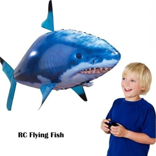 Remote Control RC Shark Toys Air Swimming Fish RC Animal Flying Gifts Balloons Infrared Air Toy Shark Fish RC Clown Toy