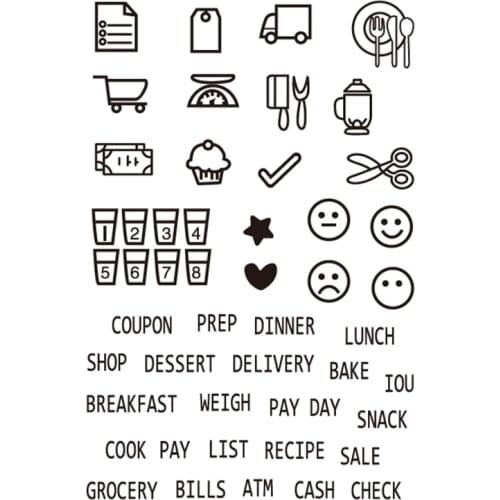 Daily planner stamps clear planner journal stamps plan it stamp set for planner