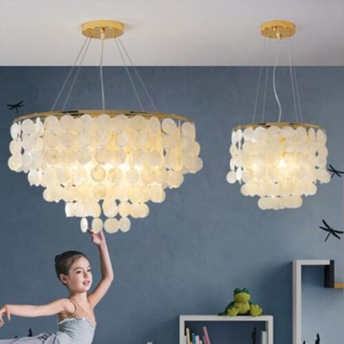 Modern Pendant Light Led Nature White Sea Shell Bulb Aisle Lamp Bedroom Lamp Indoor Home Lighting Light Fixture