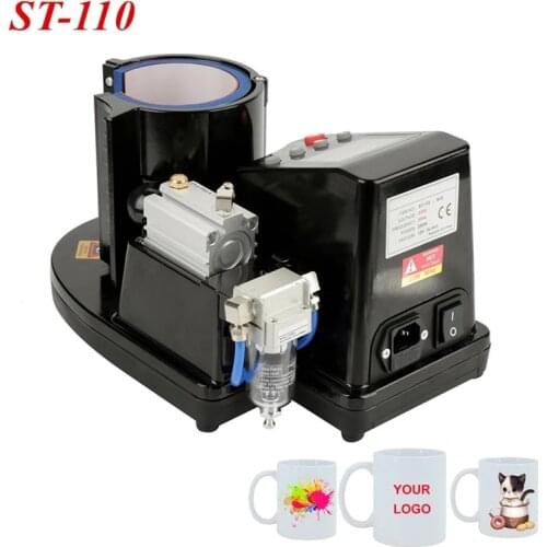 ST-110 Black Auto Mug Transfer Sublimation Heat Press Machine Pneumatic Mug Heat Press Machine