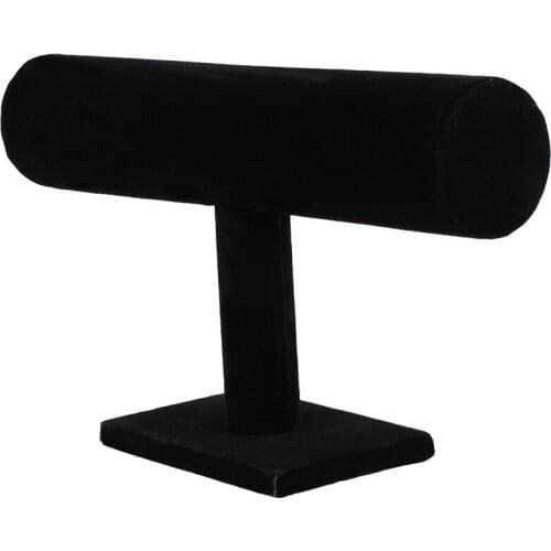 Stand Bracelet Chain Bangle Watch T-bar Rack Holder Display Jewelry Black