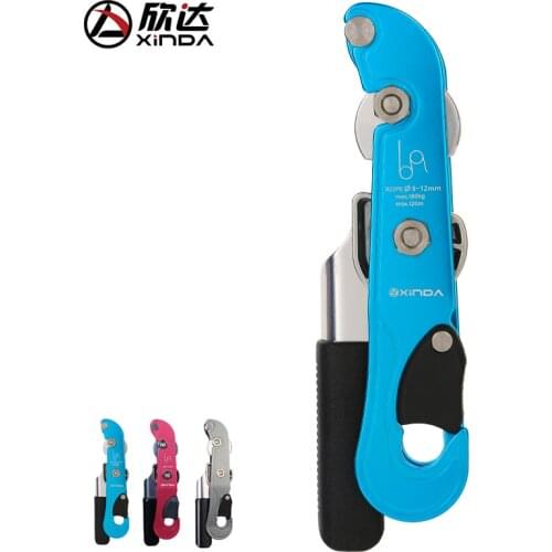 XINDA Professional Rock Climbing Descent device STOP Handle-Control Abseiling Device Downhill Descender Rappelling Brake