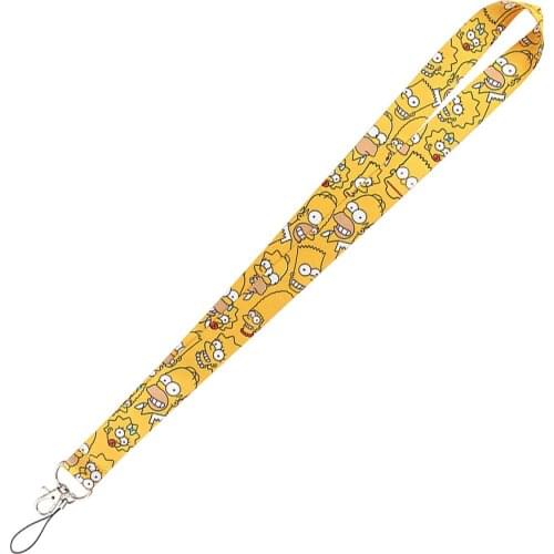 Funny Comic Sports Lanyard Keychain Cell Phone Hang Rope ID Card USB Badge Holder Soft Webbing Keyring Neckband Fashion Jewelry