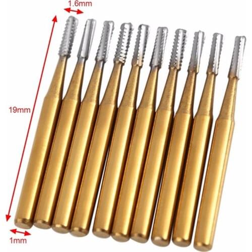 10pcs High Speed Dental Tungsten Steel carbide Burs Crown Metal Cutting Burs FG-1957 Dentistry Dentist tools
