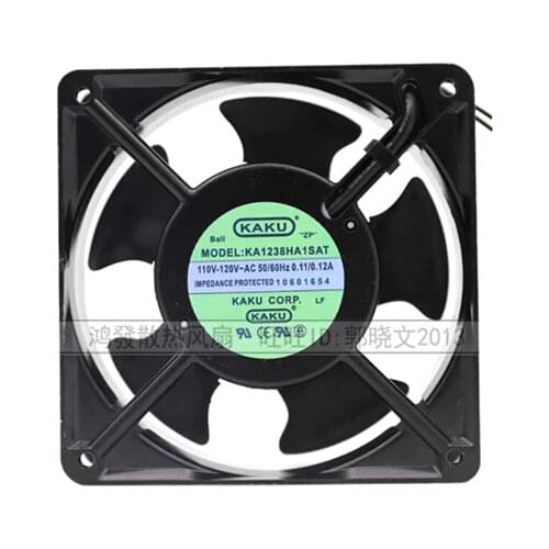 Kaku KA1238HA1SAT AC 110V 120V 0.11A 0.12A 120x120x38mm 2-Wire Server Cooling Fan