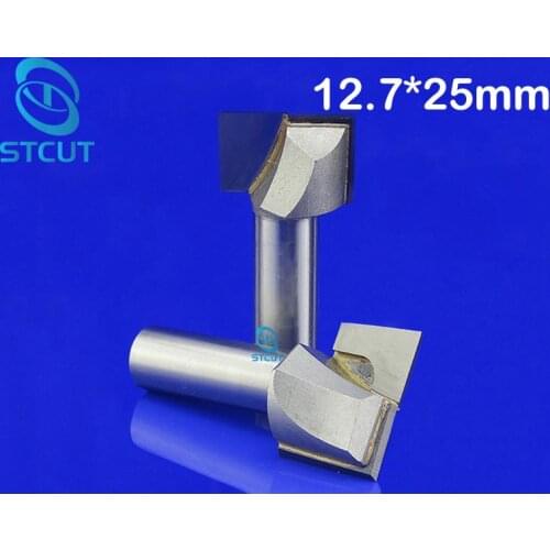 2pcs 1/2" Shank CNC Cleaning bottom router bit Woodworking Tools two Flute endmill router bits for wood cutting tools 12.7*25mm