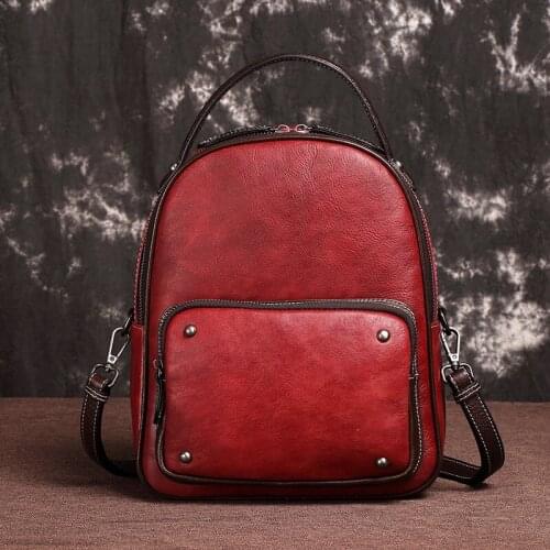2019 New Brand Designer Shoulder Bags For Girls Fashion Women Backpack With String Genuine Leather Backpack Female High Quality
