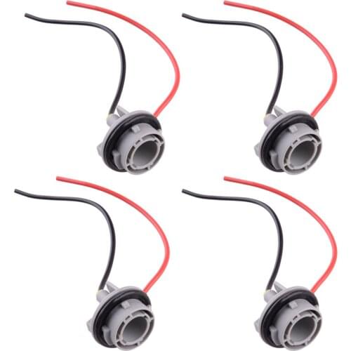 4Pc Turn Signal Lights Car Female Socket Wiring Harness Plug Adapter Fit for blubs 1156 7506 7225 7527 BA15S S25 P21W 1073 1093