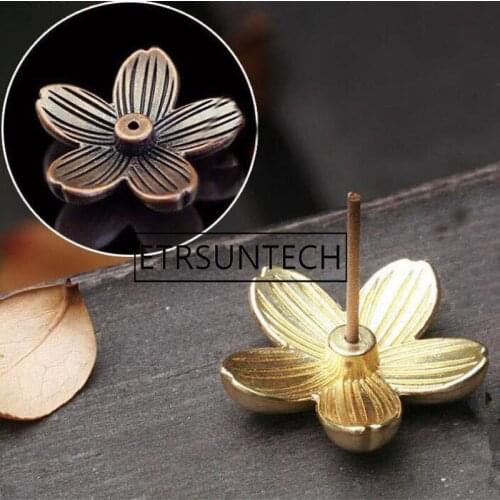 500pcs Cherry Blossom Sakura Flowers Pattern Incense Burner Stick Holder Incense Base Plug Home Decoration