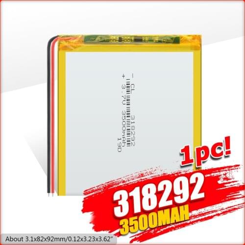 Hot 3500mah 3.7V 318292 Battery With PCM for Prestigio MultiPad PMT3797 3G Wize 3797 3G Tablet Battery inner Polymer Batteries
