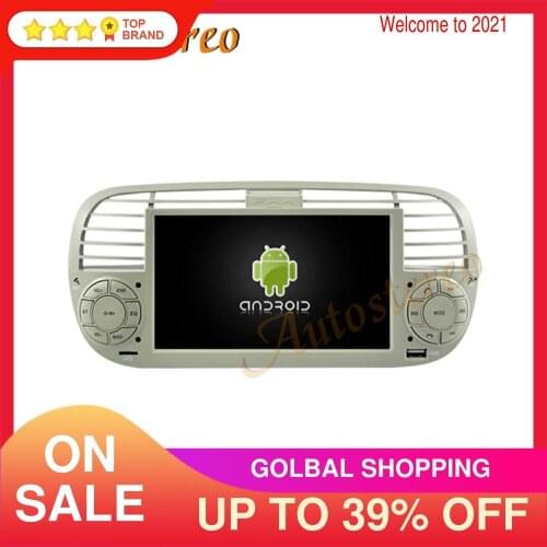 Android 9.0 Car Car GPS Navigation Head Unit For FIAT 500 2007-2014 Multimedia Player Stereo Auto Radio ISP Screen NO DVD Player