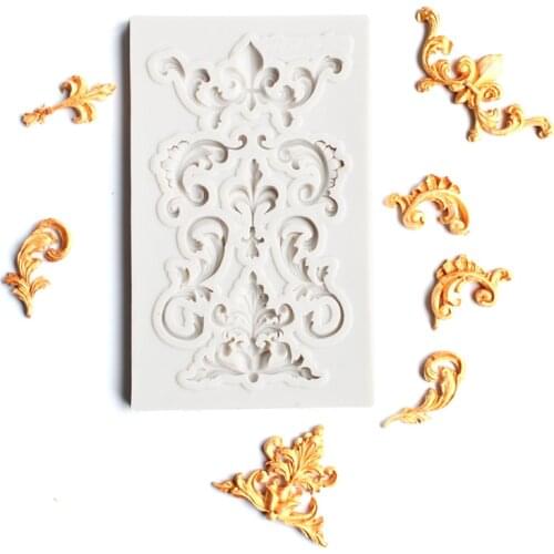 Aouke European Relief Pattern Silicone Mold DIY Cake Baking Decoration Soft Pottery Gypsum Handmade Relief Pattern Silicone Mold