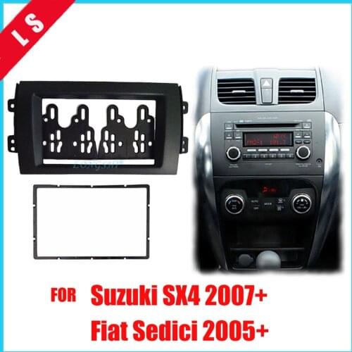 2 Din Car Double 2DIN Refitting Radio Stereo DVD Frame Fascia Dash Panel Installation Kits For SUZUKI SX4 Fiat Sedici 2005-2010