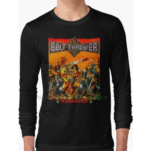 Bolt Thrower-Warmaster Iii Long Sleeve T Shirt 100% Pure Cotton Big Size Death Metal Uk
