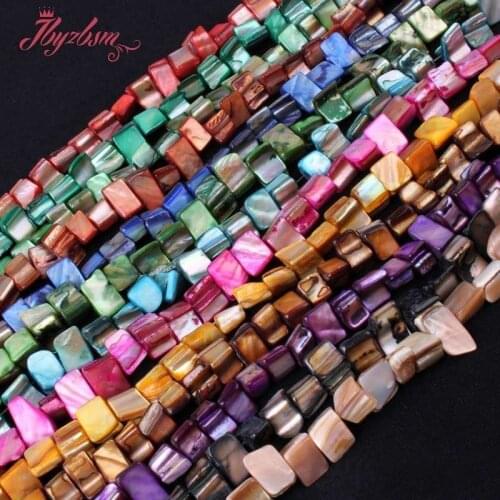 4x6-6x8mm Freeform Irregular Shape Shell MOP Bead Natural Stone Beads For DIY Necklace Bracelet Jewelry Making 14" Free Shipping